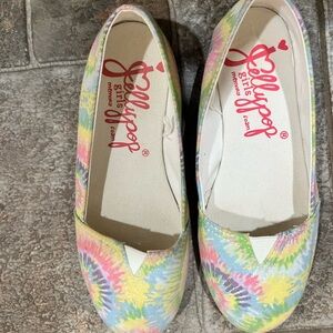 Jellypop Red and Yellow Flats Tropical Canvas Loafers